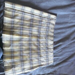 No Boundaries Yellow and Black Plaid Mini Skirt